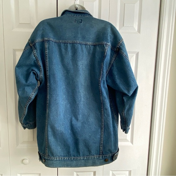 Vintage 90s Daniel Hechter Paris Oversized Denim Jacket Size L - Longline - Picture 6 of 16